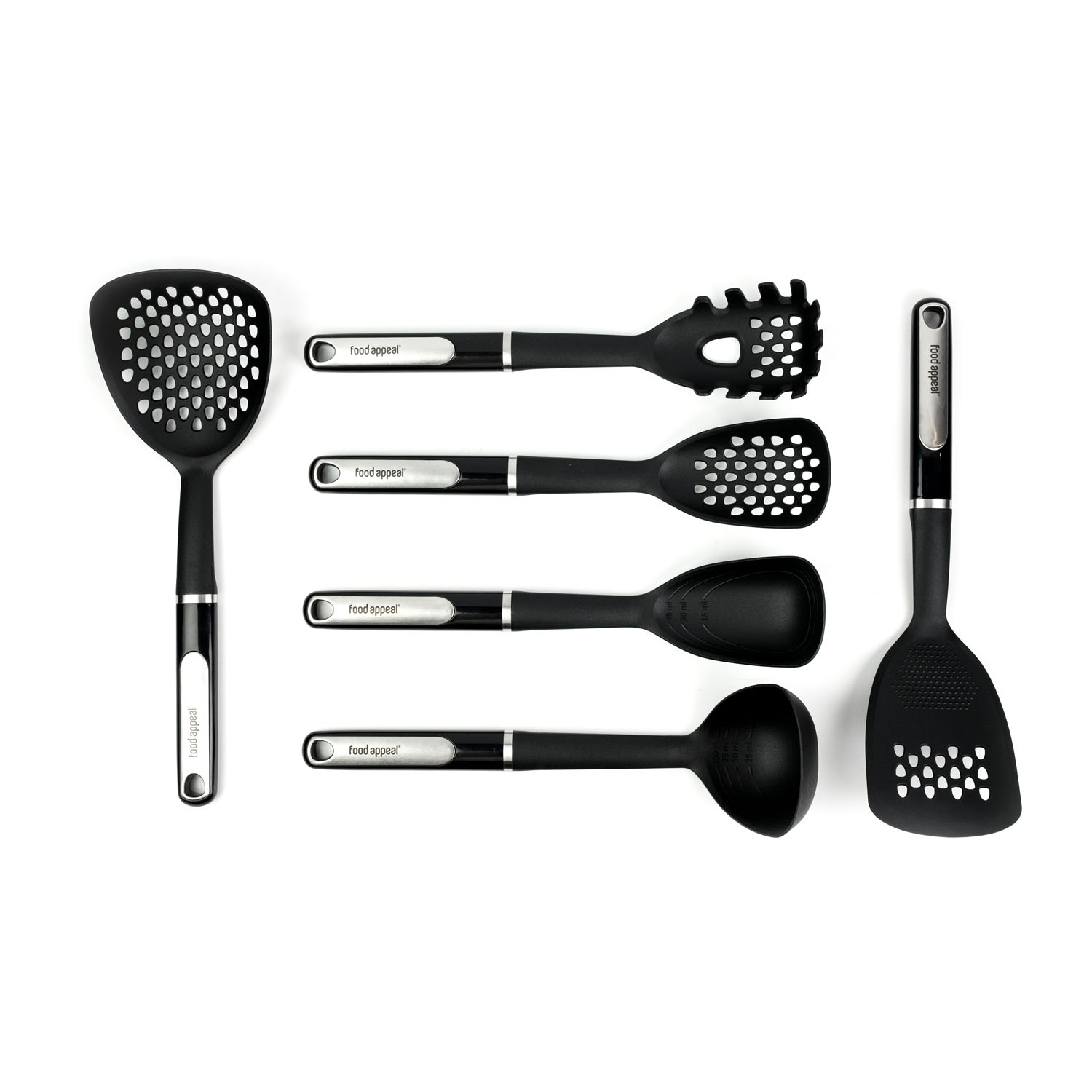 b-rner-food-appeal-kochbesteck-set-urban-black-6-teilig-mit-rotierendem-halter image 1