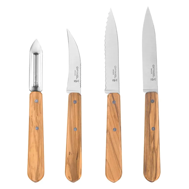 opinel-essentials-k-chenmesser-set-4-teilig-olivenholz-rostfrei-254458 image 1