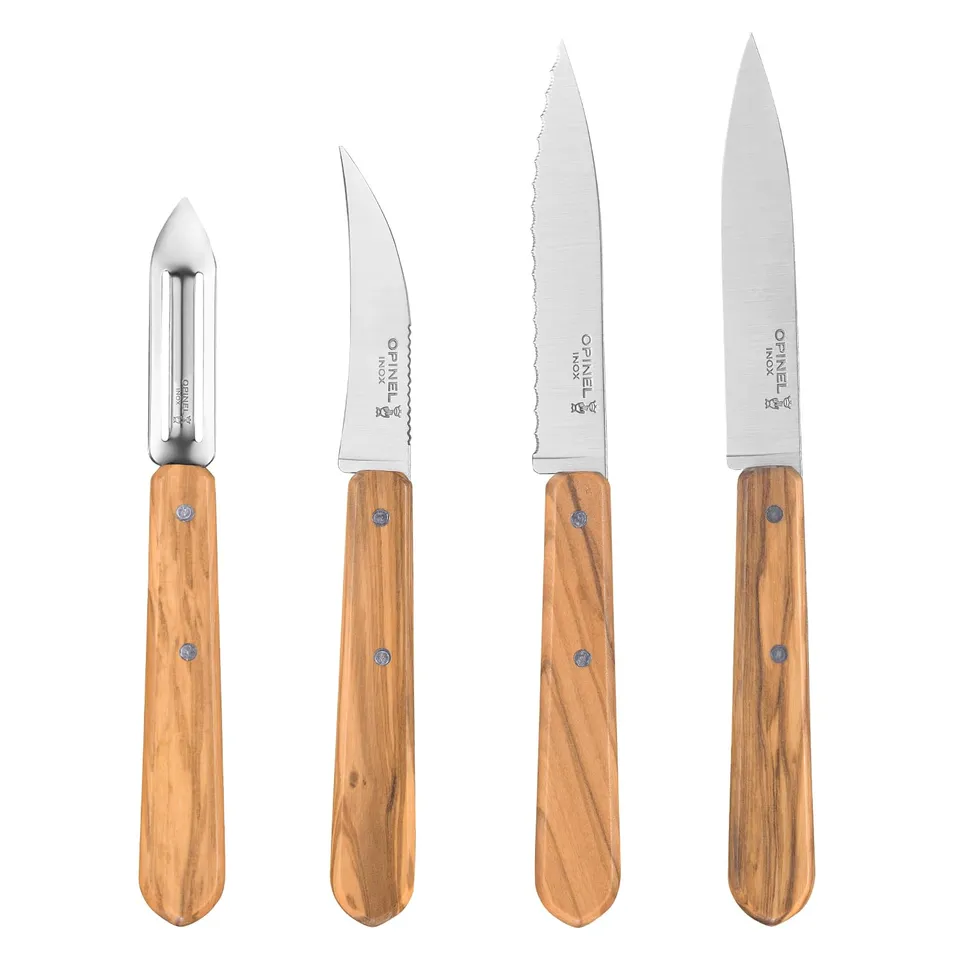 opinel-essentials-k-chenmesser-set-4-teilig-olivenholz-rostfrei-254458 image 1