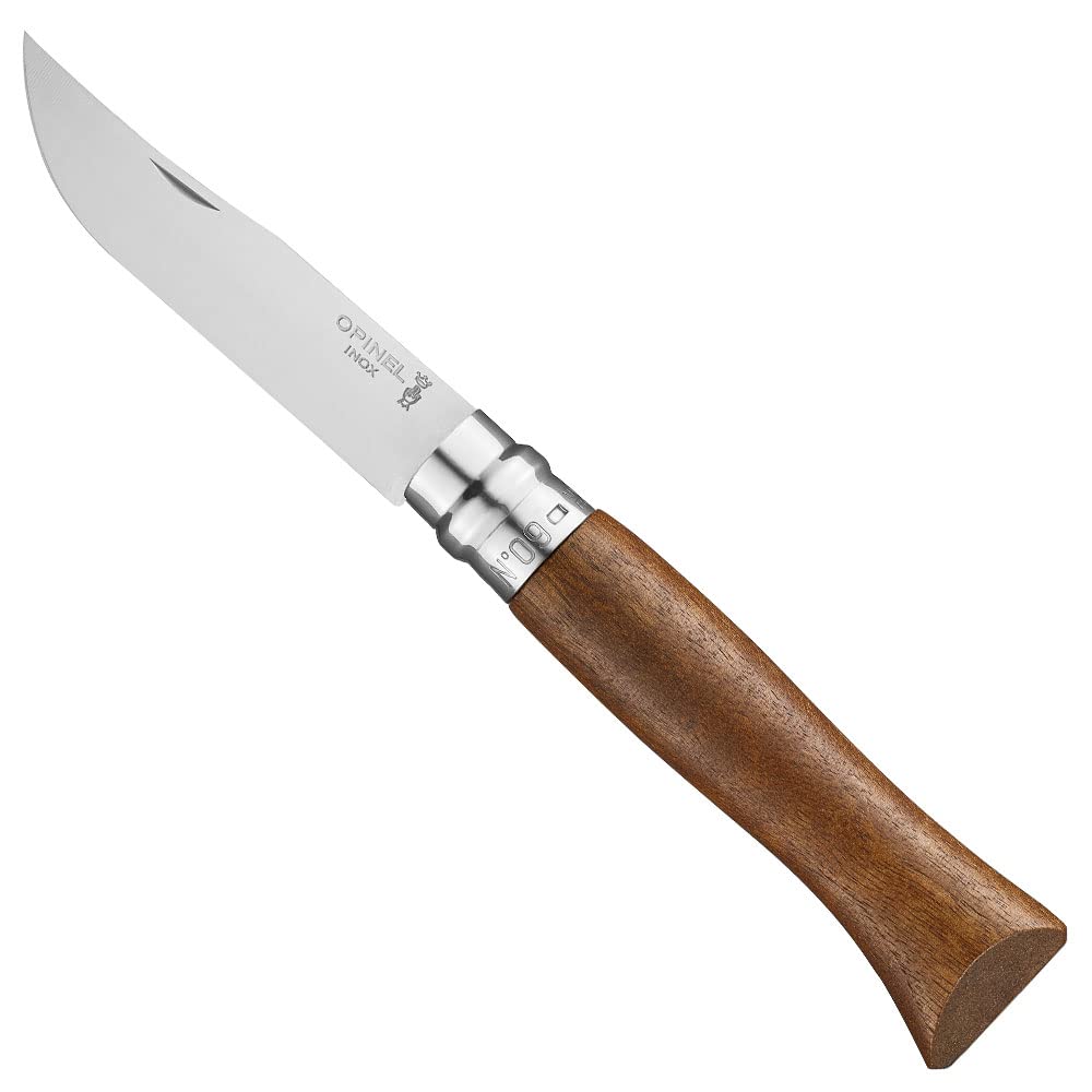 opinel-no-09-inox-walnuss-taschenmesser-rostfrei-9-cm-klinge-walnussholzgriff image 1