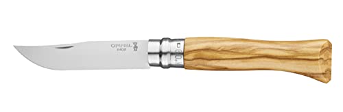 opinel-taschenmesser-no-09-mit-olivenholz-griff-und-12c27-edelstahl-klinge image 6