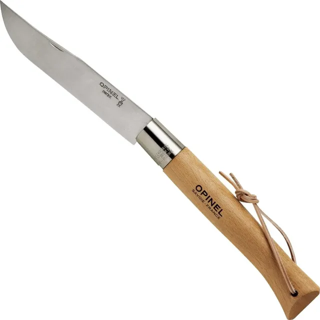 opinel-holzkiste-o122136-l-braun-dekorative-holzbox-mit-riesen-opinel-nr-13 image 1