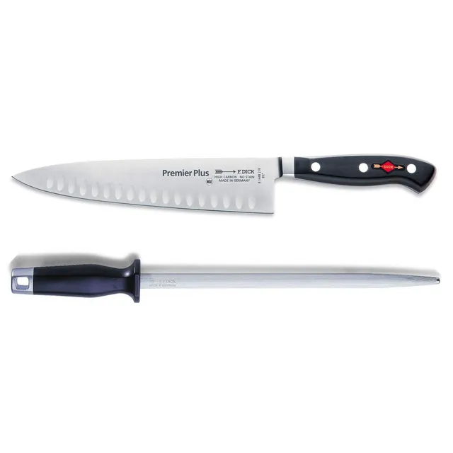 f-dick-premier-plus-kochmesser-21-cm-kullenschliff-set-inkl-runder-standard-wetz image 1