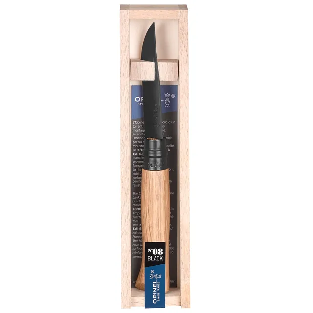 opinel-n-08-black-oak-special-edition-taschenmesser-mit-schwarzer-klinge-eichenh image 1