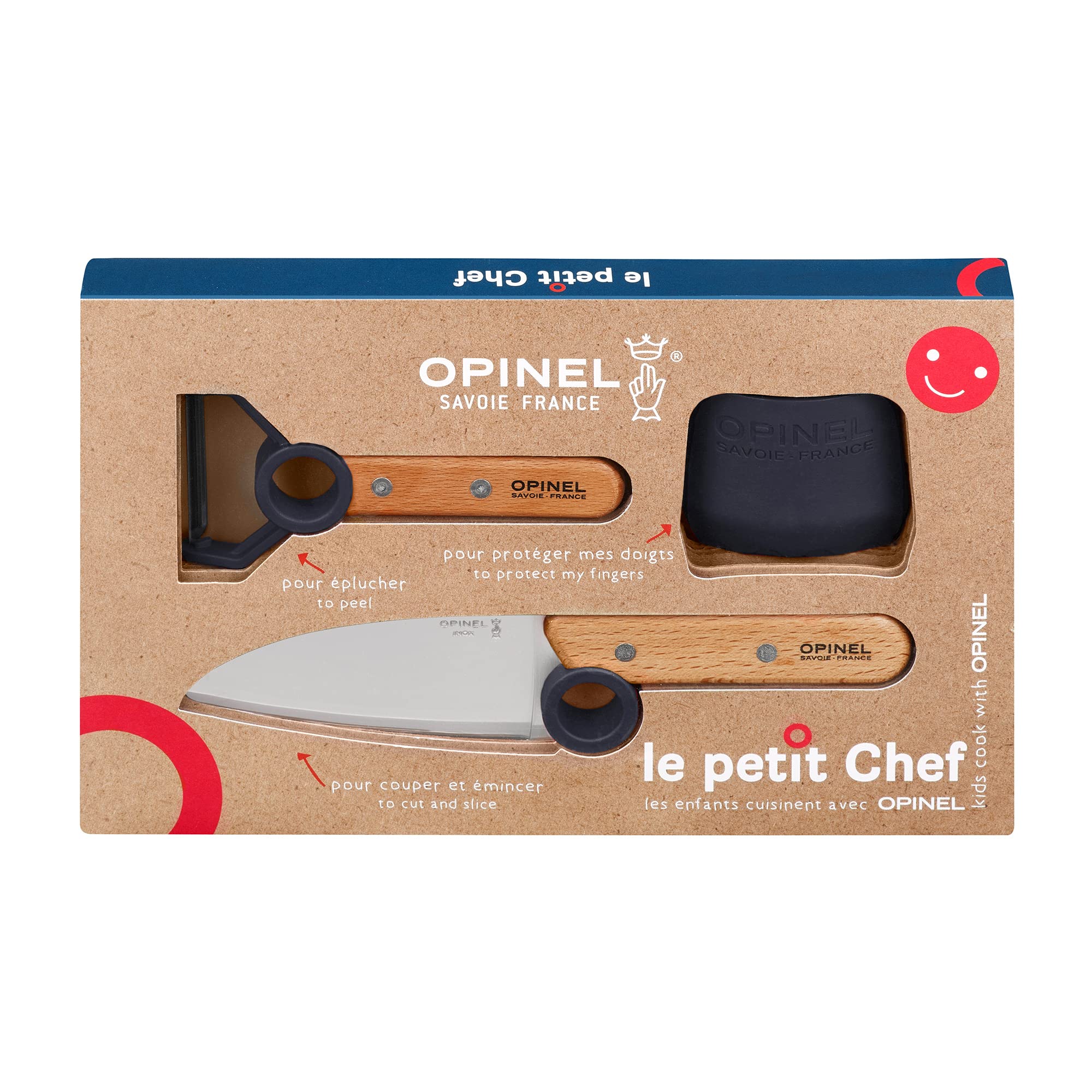 opinel-le-petit-chef-kinder-k-chenmesser-set-3-teilig-blau-kochmesser-fingerschu image 1