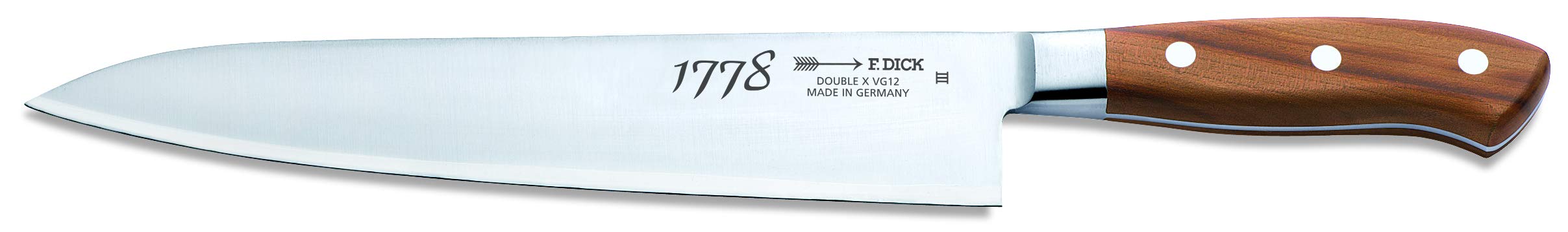 f-dick-1778-kochmesser-24-cm-double-x-vg12-pflaumenholz-61-hrc image 1