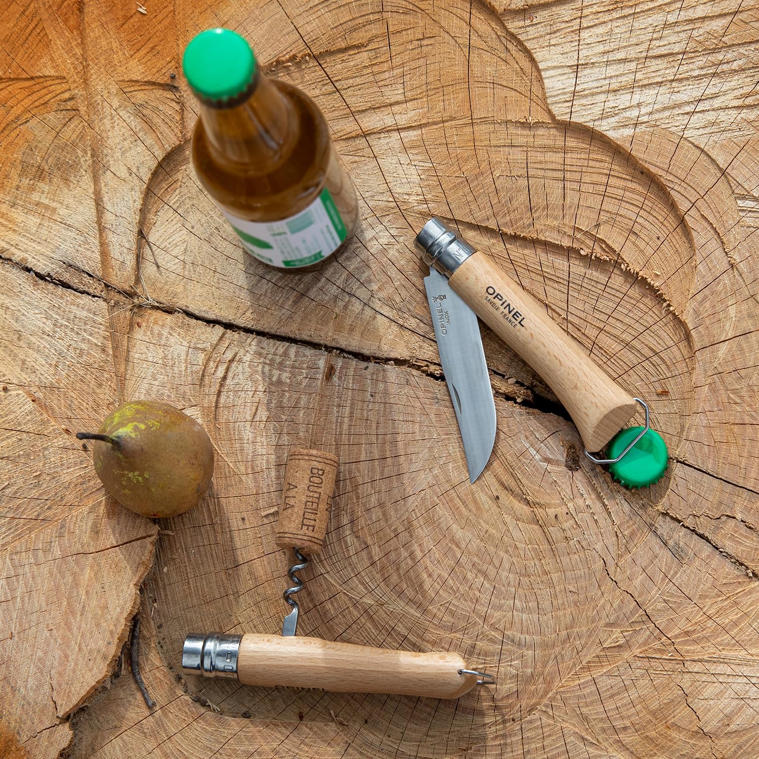 opinel-taschenmesser-no-10-254651-mit-korkenzieher-10-cm-edelstahl-buche image 7