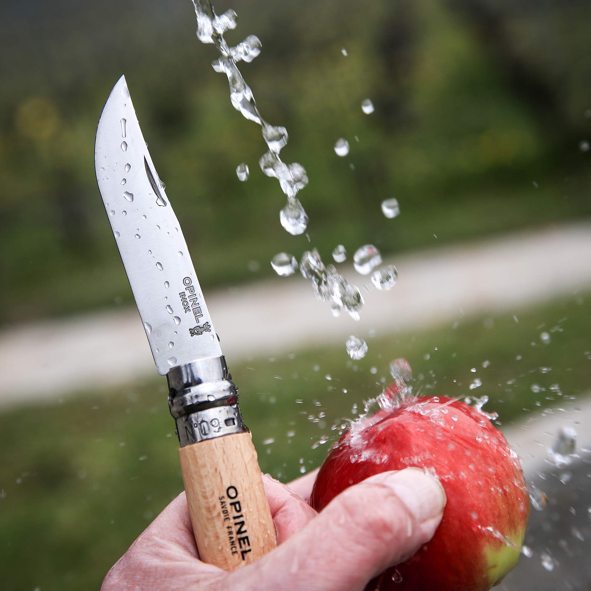 opinel-inox-n-09-taschenmesser-blister-9-cm-klinge-natur image 2