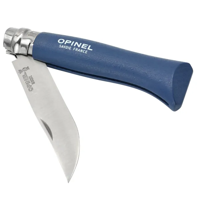 opinel-n-08-taschenmesser-buchenholz-dunkelblau-8-5-cm-edelstahl image 1