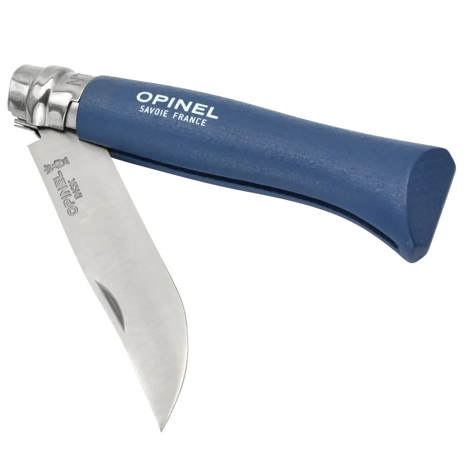 opinel-n-08-taschenmesser-buchenholz-dunkelblau-8-5-cm-edelstahl image 1