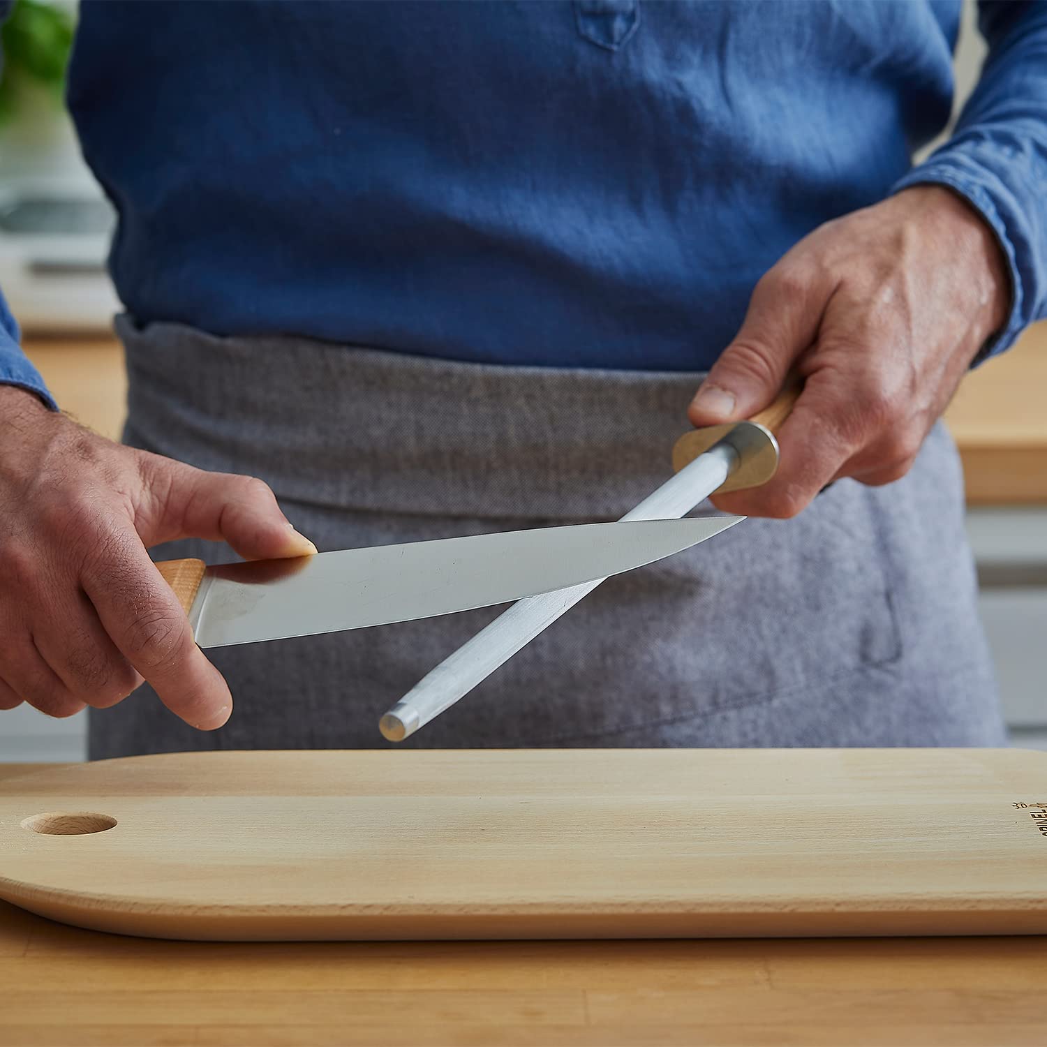 opinel-wetzstahl-254563-abziehstahl-25-cm-mit-holzgriff-34-cm image 2