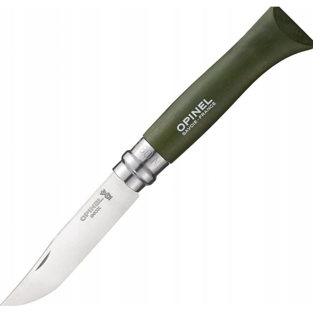 opinel-nr-8-taschenmesser-sandvik-edelstahl-buchenholz-khaki image 1