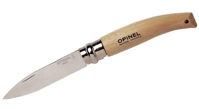opinel-g-rtnermesser-n-8-mittelspitz-klappmesser-rostfrei-mit-holzgriff image 1