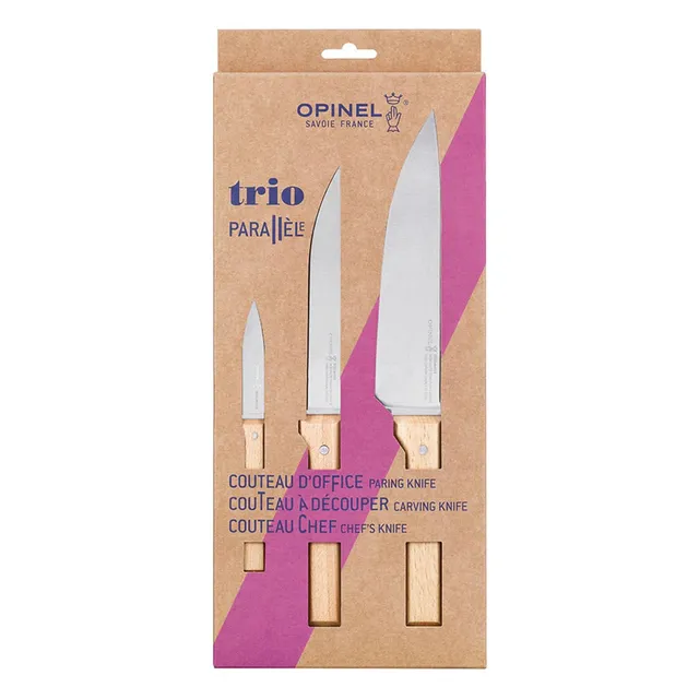 opinel-parallele-kochmesserset-op01838-chef-tranchier-und-allzweckmesser-sandvik image 1