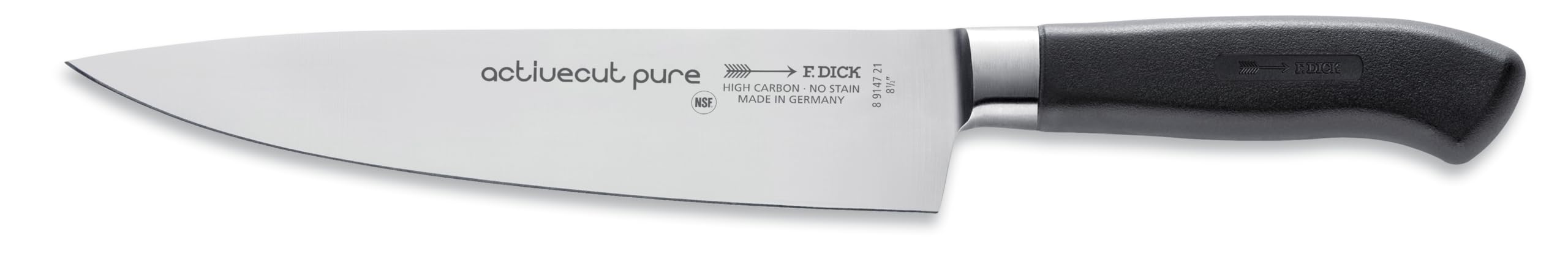 f-dick-activecut-pure-kochmesser-21-cm-56-hrc-schwarzer-kunststoffgriff image 1