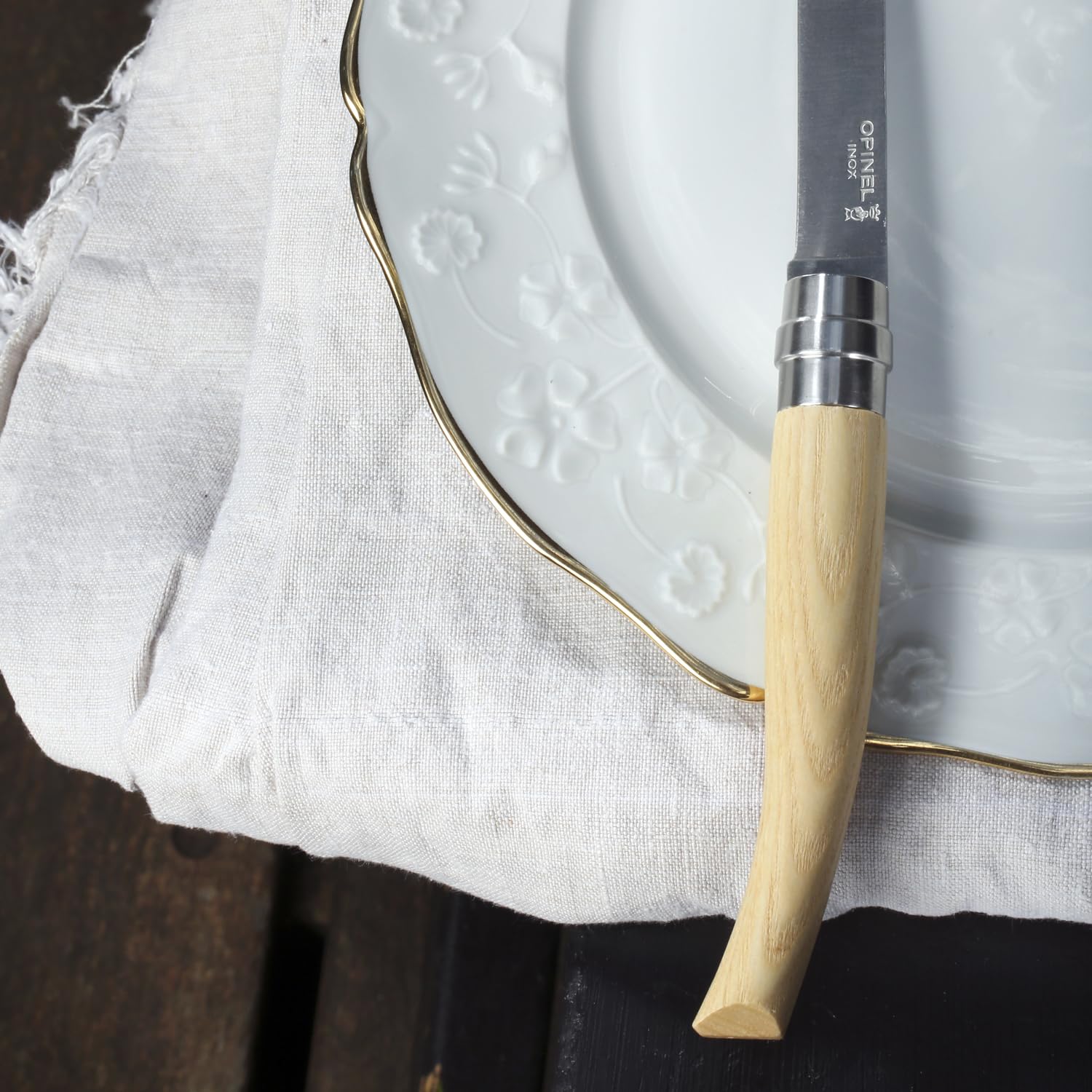 opinel-table-chic-tafelmesser-4er-set-esche-fresno-polierte-klinge image 4
